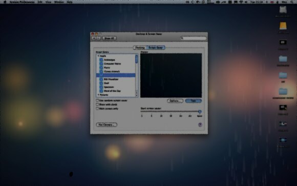 5 скрийнсейвъри за Mac OS X и Windows дъждовен ден
