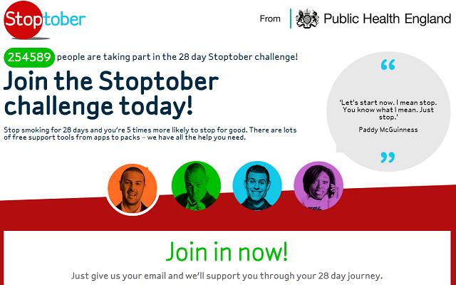 Уебсайт на Stoptober