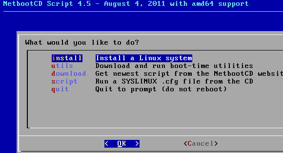 NetbootCD: Инсталирайте Ubuntu, Fedora, Debian и още от един CD [Linux] netbootcd start