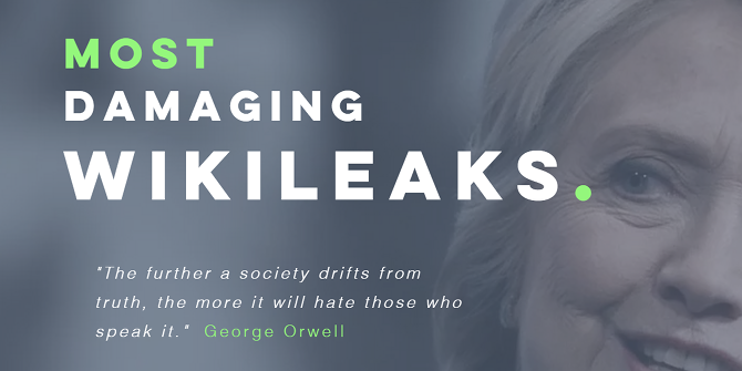 Преглед на най-повреждащия WikiLeaks, Всичко в един подреден уебсайт, най-вредните заглавна страница на wikileaks