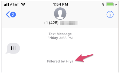 Блокиране на SMS на Hiya