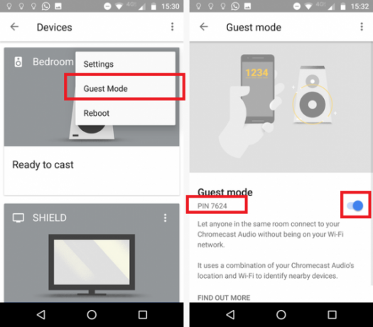 Как да активирате гост режим в Chromecast Audio гост режим chromecast 571x500