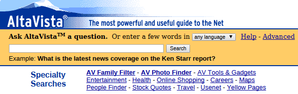 стари търсещата машина-Altavista