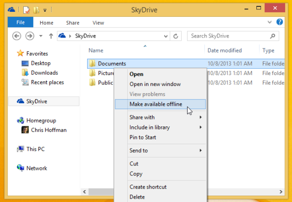 SkyDrive-синхронизация на файлове-offline.png