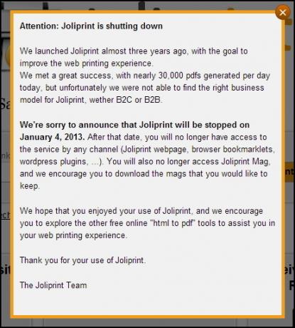 Най-важни съвети и инструменти, за да помогнете за изключването на Joliprint за отпечатване на уеб страници