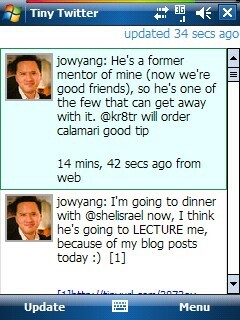 Twitter клиент Windows Mobile