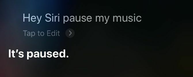 Сири екран за пауза на музика на iPhone
