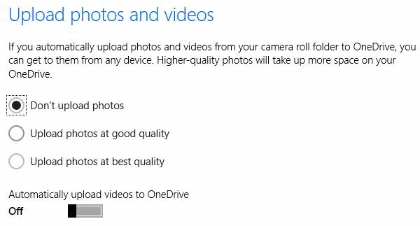 Ролка на камерата на OneDrive