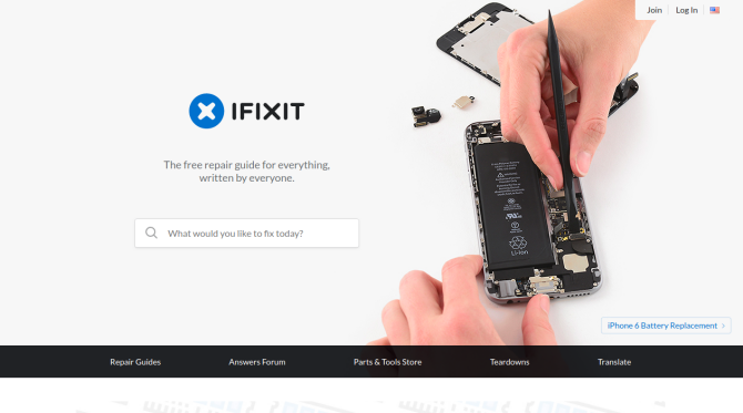 IFixIt Сайт за ремонт на притурки