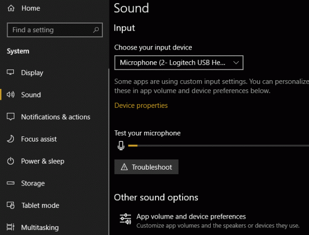 Опции за звук на микрофона на Windows