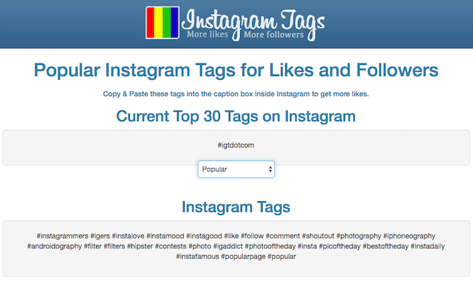 Най-добрите инструменти на Instagram InstagramTags