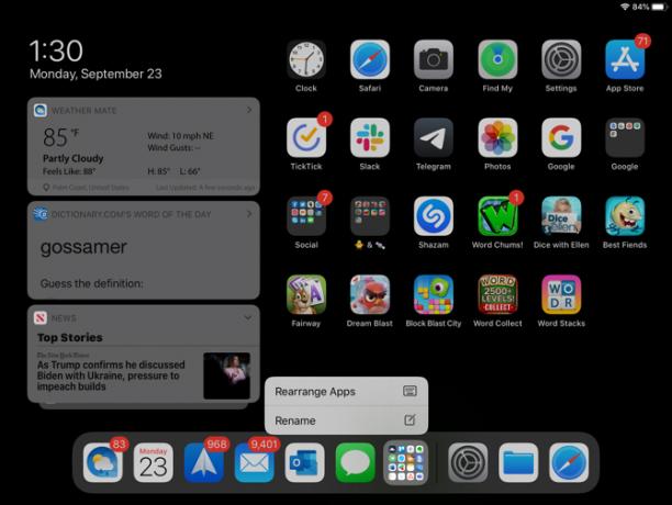 iPadOS Пренареждане на приложения и папки в Dock