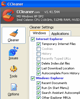 Freeware да ускорите вашия компютър ccleaner