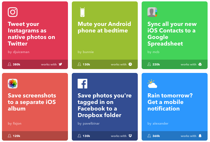 IFTTT Applets