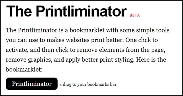 Най-важни съвети и инструменти за помощ при отпечатване на уеб страници Printliminator уеб страница