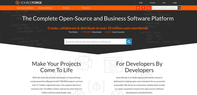 SourceForge Снимка