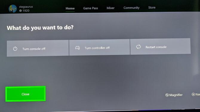 Конзола за рестартиране на Xbox One