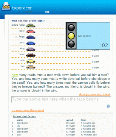 TypeRacer - пишеща игра