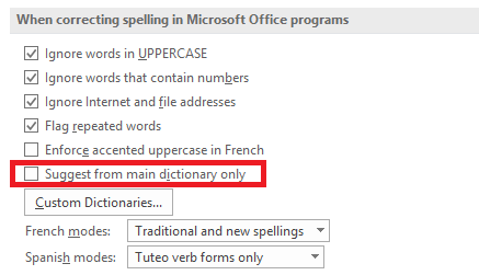 Как да пишете правописа и граматиката в главния речник на Microsoft Word ms