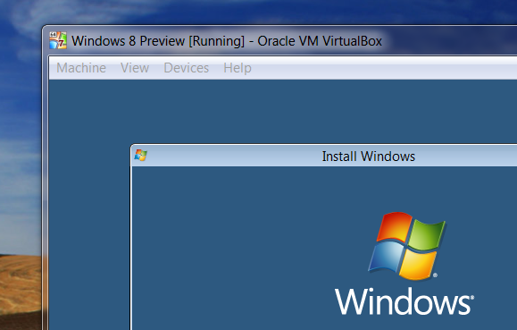 Windows 8 virtualbox