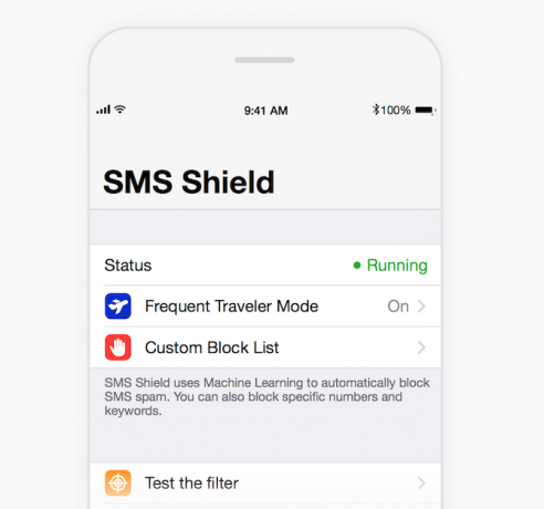 iOS 11 Приложения за блокиране на SMS SMSShiled 2