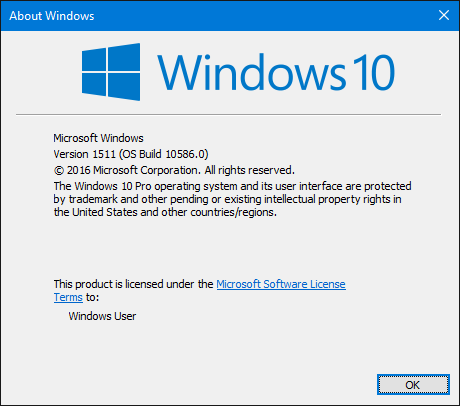 Windows 10 Версия 1511