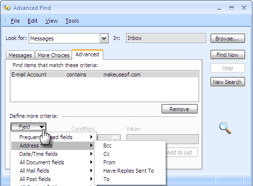 6 начина да търсите имейли в незабавно търсене на Outlook 200710