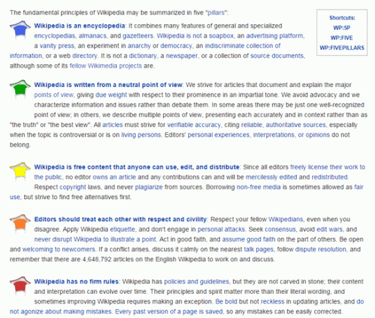 Уикипедия 5 стълба