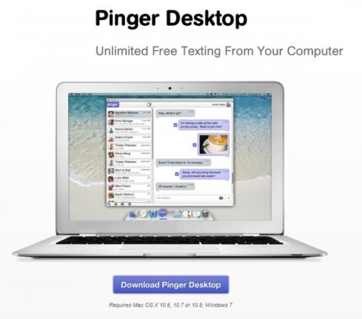 приложение за настолен компютър pinger