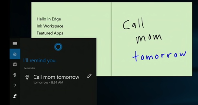 Мастило на Windows Cortana