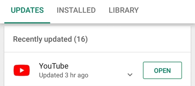 Актуализиране на YouTube на Android