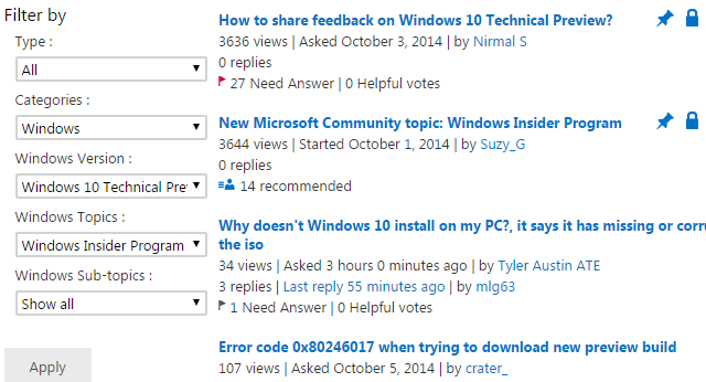 Форум на общността на Microsoft