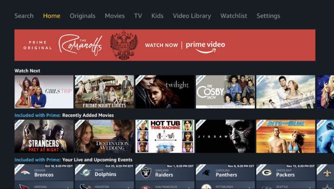 Amazon Prime Video App Main