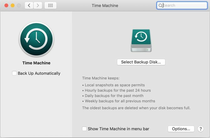 Настройка за архивиране на Time Machine