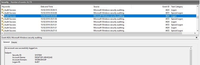 Влизане в Windows 10 Log Security