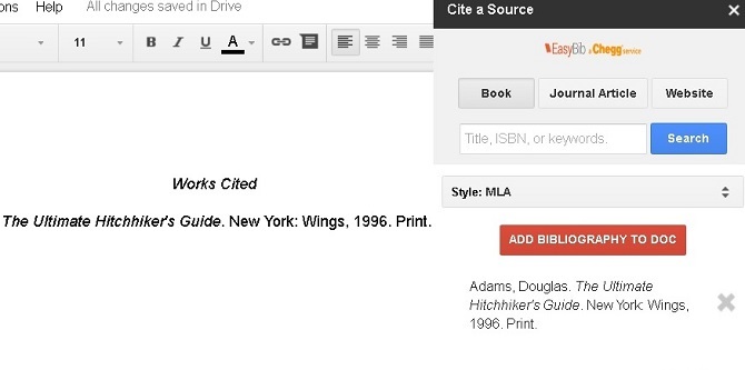Easy Bib Google Doc Citation