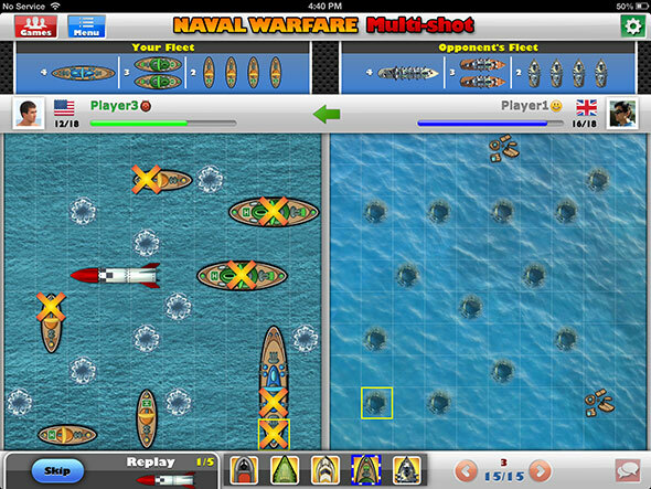 Naval Warfare Multi-Shot за iOS е Бойни кораби за мобилното поколение ipad2