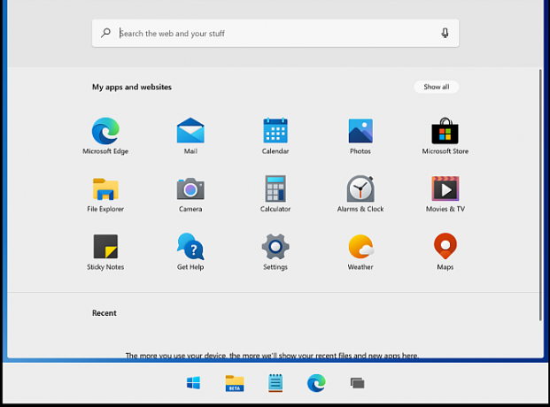 Windows 10x начално меню на живо плочки
