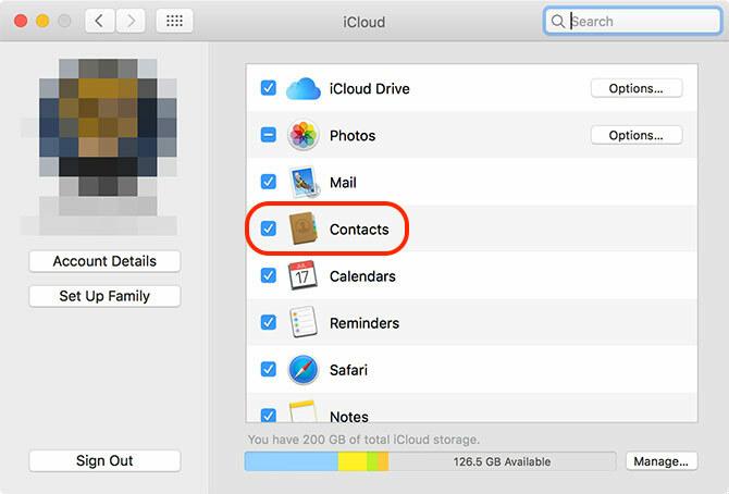 iCloud Контакти