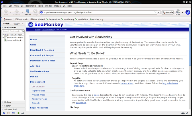 SeaMonkey на Linux
