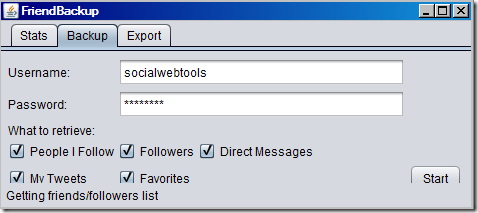 Архивирайте вашите приятели в Twitter с FriendBackup.