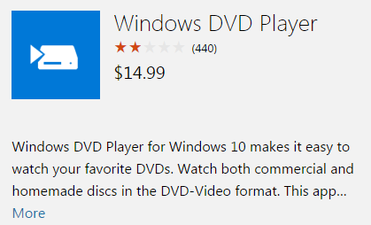 Windows DVD плейър в САЩ