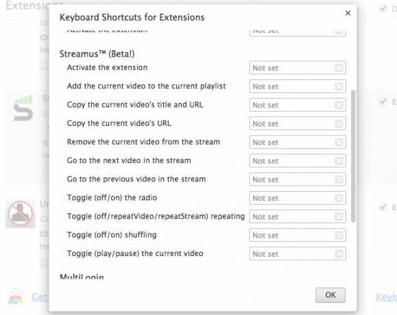 Streamus-Клавиатура Shortcuts