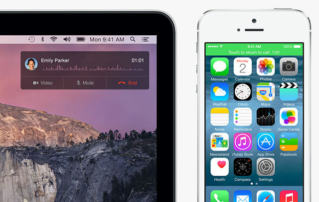 Какво е новото в iOS 8? повикване от Mac