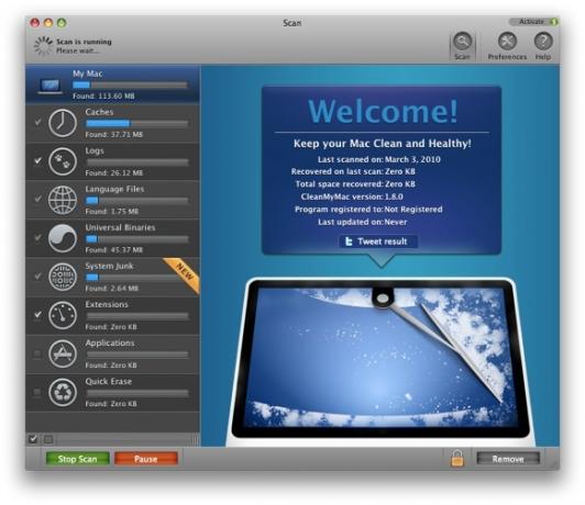 Почистете вашия Mac и му дайте нов живот с CleanMyMac [Giveaway] Scan