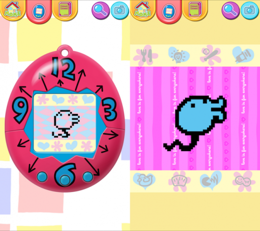 tamagotchi интерфейс