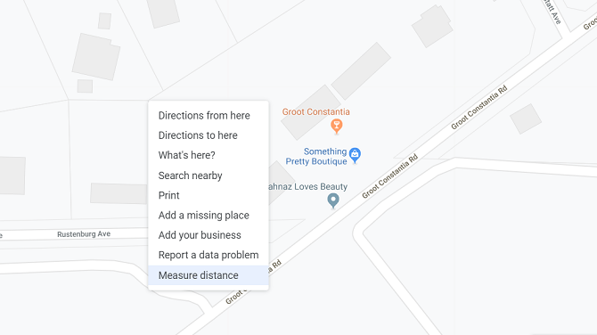 google maps измерва разстоянието меню