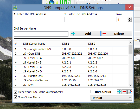 превключване на dns сървър