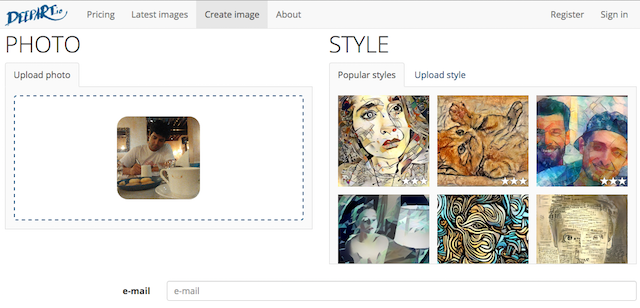 DeepArt е безплатно уеб приложение за превръщане на снимки в художествени картини