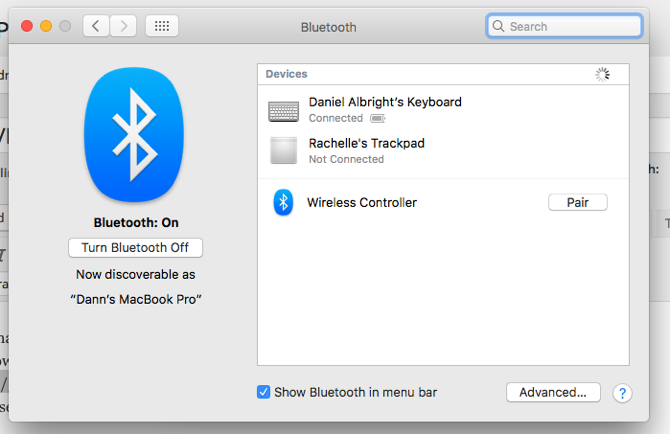 PS4-контролер-Mac-Bluetooth